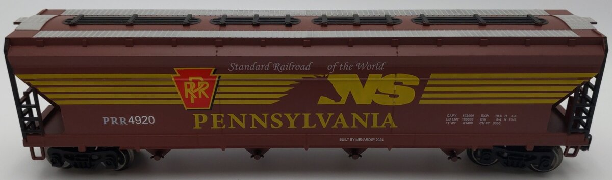 Menards 275-9364 O Gauge PRR Smooth Sided Hopper #4920 EX
