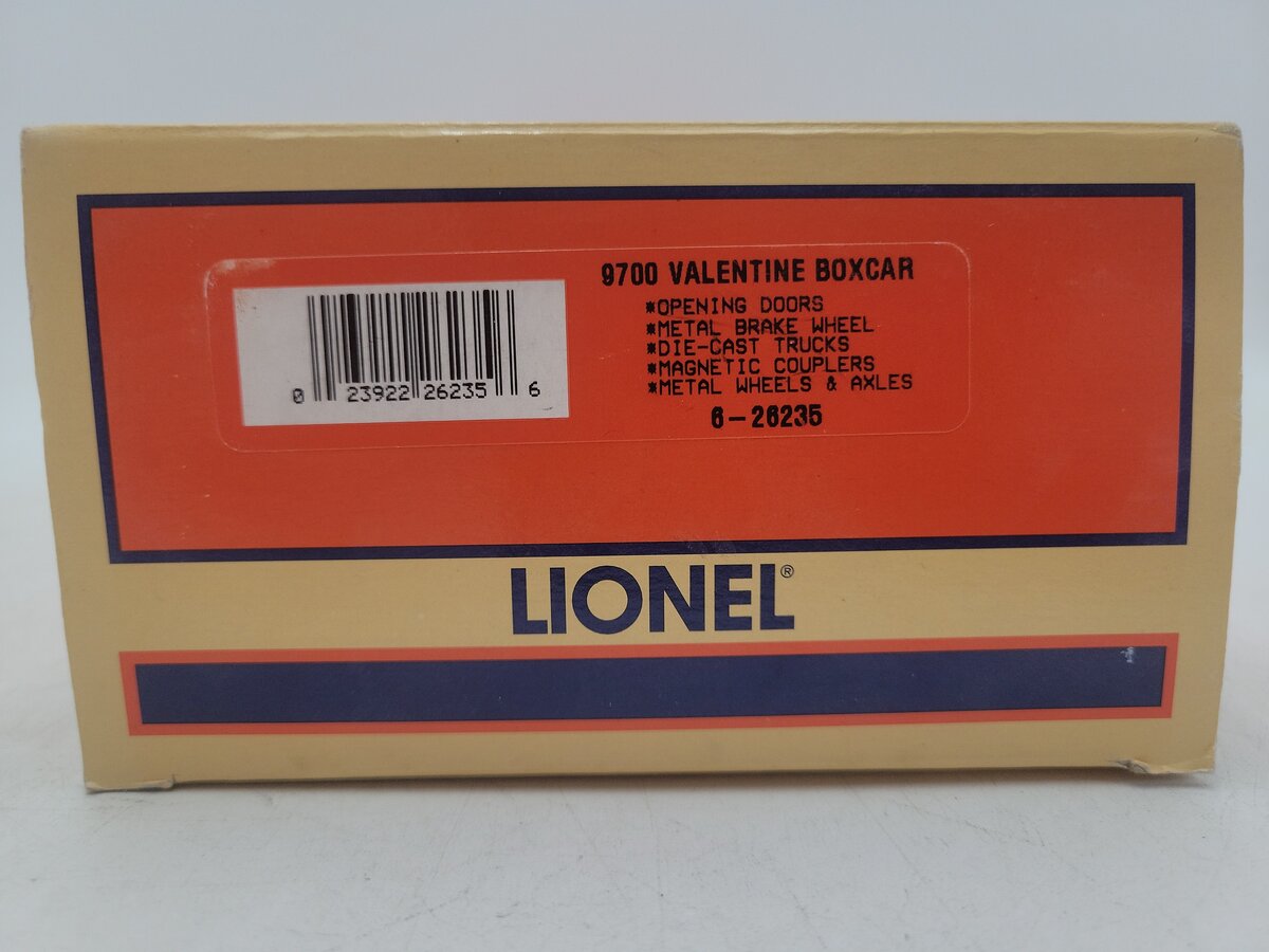 Lionel 6-26235 O Gauge Happy Valentines Day 1999 Boxcar #9700 EX/Box