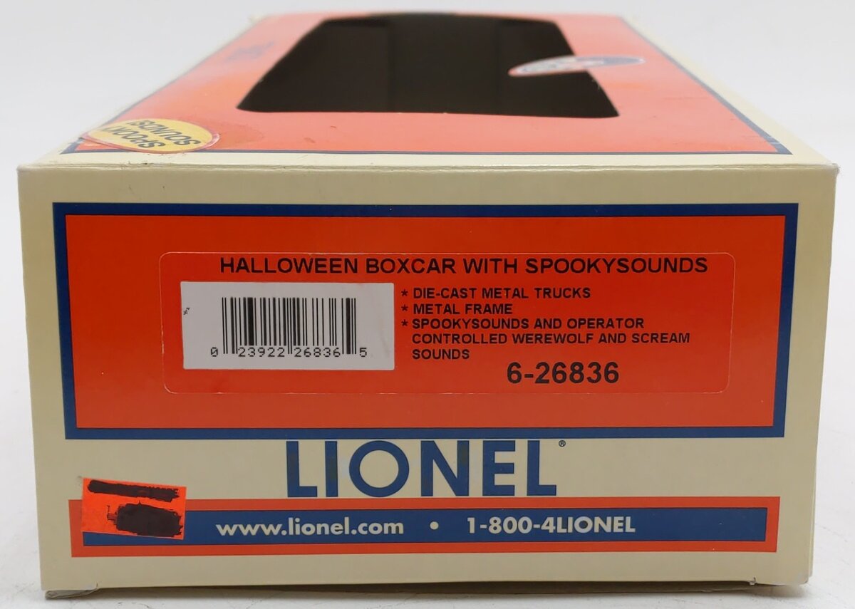 Lionel 6-26836 O Gauge Halloween Boxcar with Spooky Sounds LN/Box