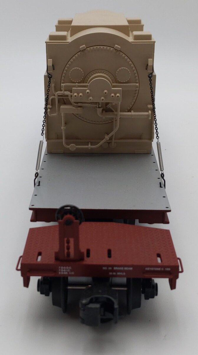 MTH 20-98353 Union Pacific 47' TTX Heavy Duty Flat Car w/Transformer #50011 EX