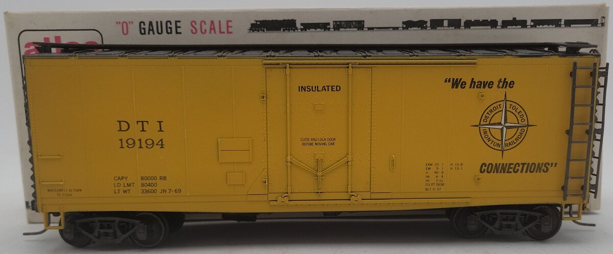 Atlas 6242 O Scale Detroit Toledo & Ironton Reefer (2-Rail) EX/Box