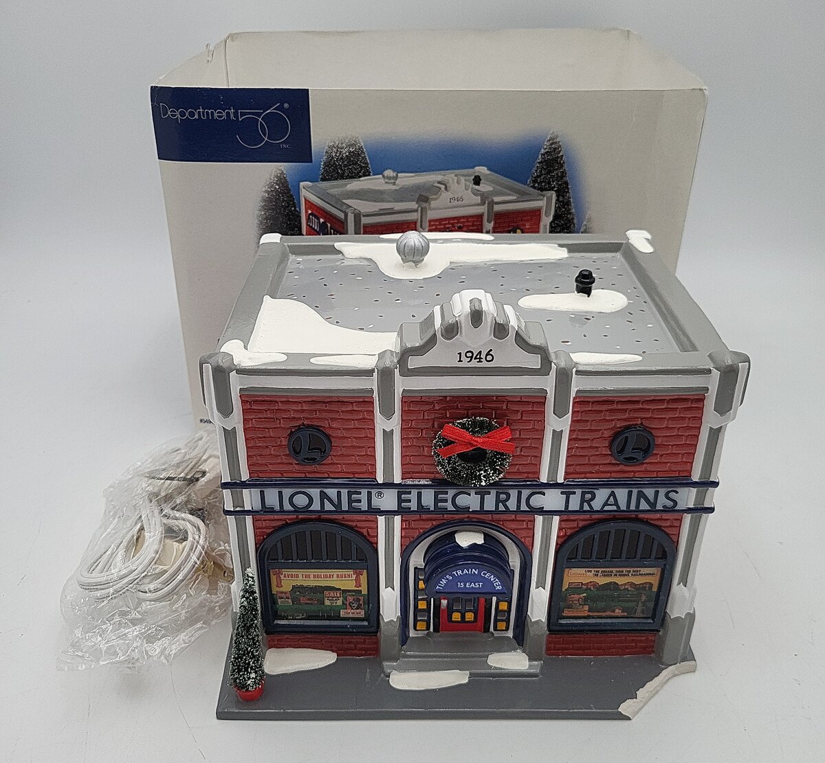 Dept 56 54947 The Original Snow Village Lionel Electric Train Shop VG/Box