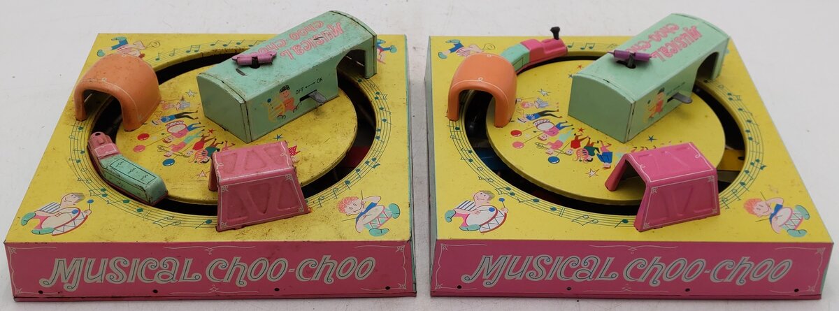 Marx Vintage Pre-School Toy Tin Windup Musical Choo-Choo (2)