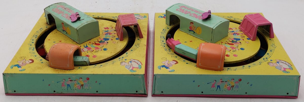 Marx Vintage Pre-School Toy Tin Windup Musical Choo-Choo (2)