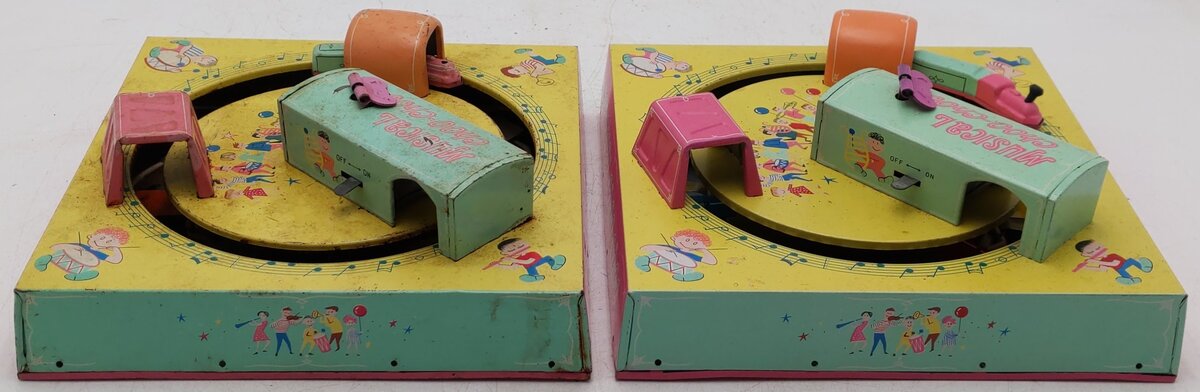 Marx Vintage Pre-School Toy Tin Windup Musical Choo-Choo (2)