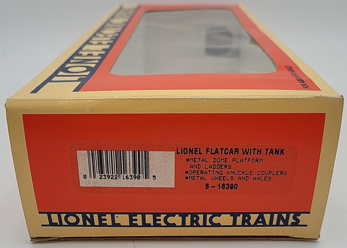 Lionel 6-16390 O Gauge Lionelville Fire Rescue Flatcar w/Water Tank LN/Box