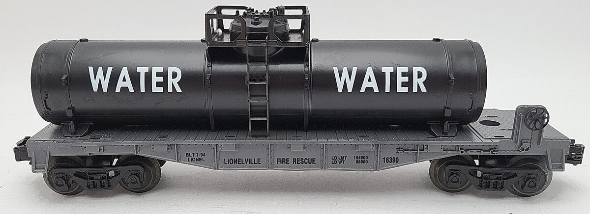Lionel 6-16390 O Gauge Lionelville Fire Rescue Flatcar w/Water Tank LN/Box