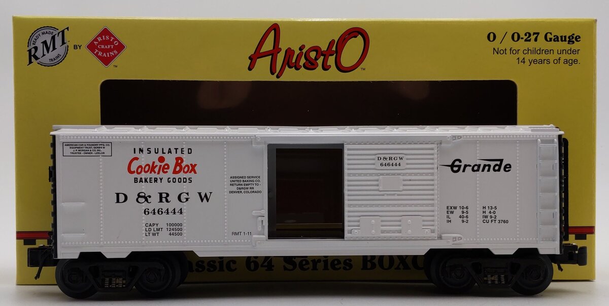 RMT 96444A O Scale Rio Grande Box Car #646444 EX/Box