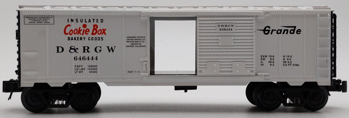RMT 96444A O Scale Rio Grande Box Car #646444 EX/Box