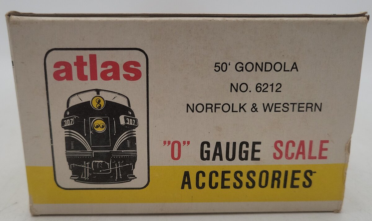 Atlas 6212 O Gauge Norfolk and Western Gondola #187302 (2-Rail) EX/Box
