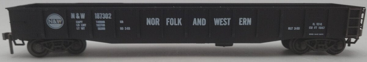 Atlas 6212 O Gauge Norfolk and Western Gondola #187302 (2-Rail) EX/Box