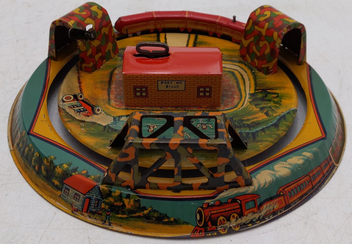 Marx Vintage Tin Litho "Honeymoon Express" Wind-up Toy VG/Box