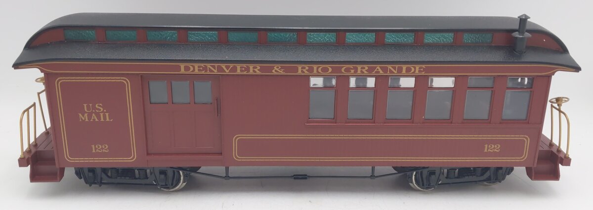 Bachmann 89092 G Scale Denver & Rio Grande US Mail Combine (Metal Wheels) EX