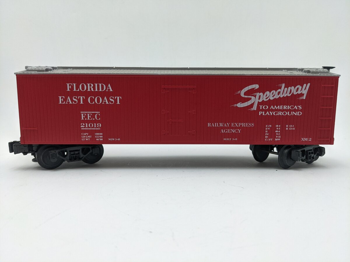 MTH 30-7812 O Gauge Florida East Coast Woodsided Refrigerator Car #21019 EX