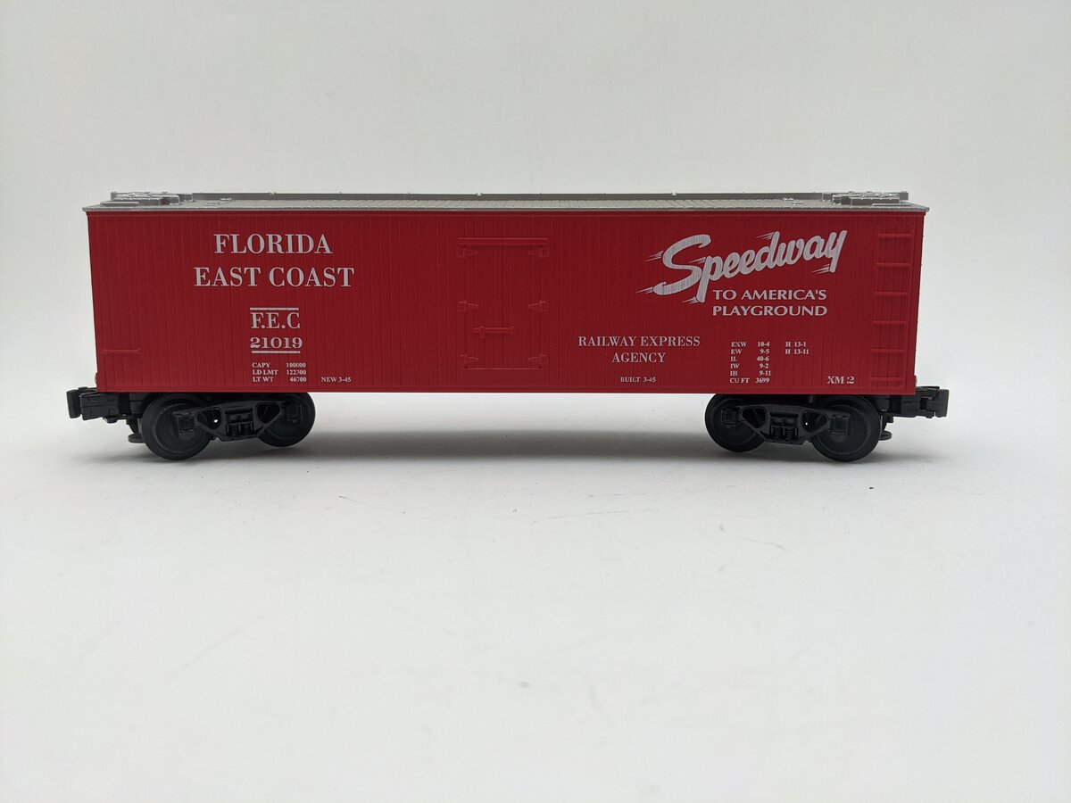 MTH 30-7812 O Gauge Florida East Coast Woodsided Refrigerator Car #21019 EX