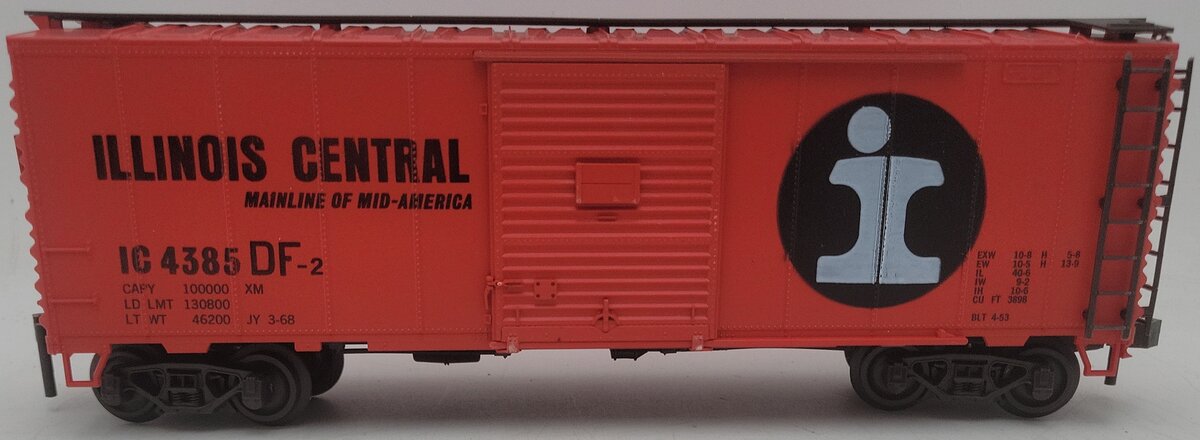Atlas 6202 O Scale Illinois Central Boxcar #4385 (2 Rail) EX/Box