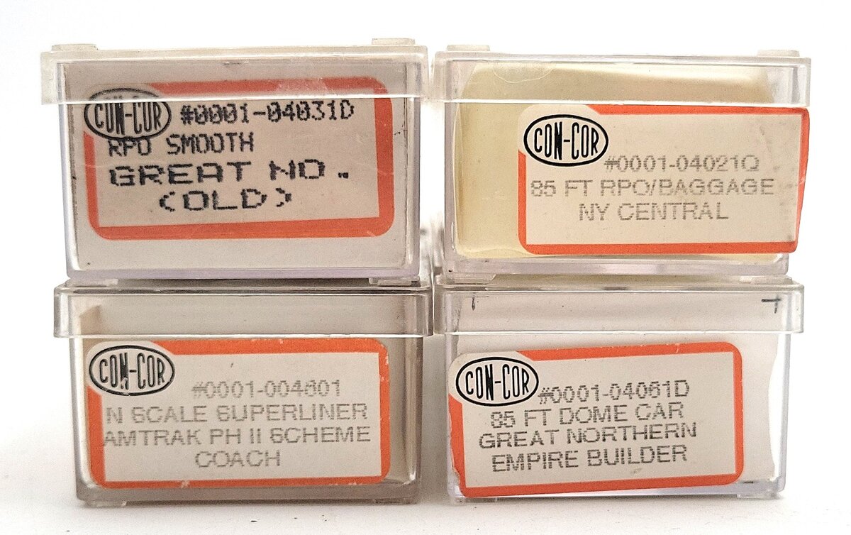 Con-Cor N Scale Assorted Passenger Cars [4] VG/Box