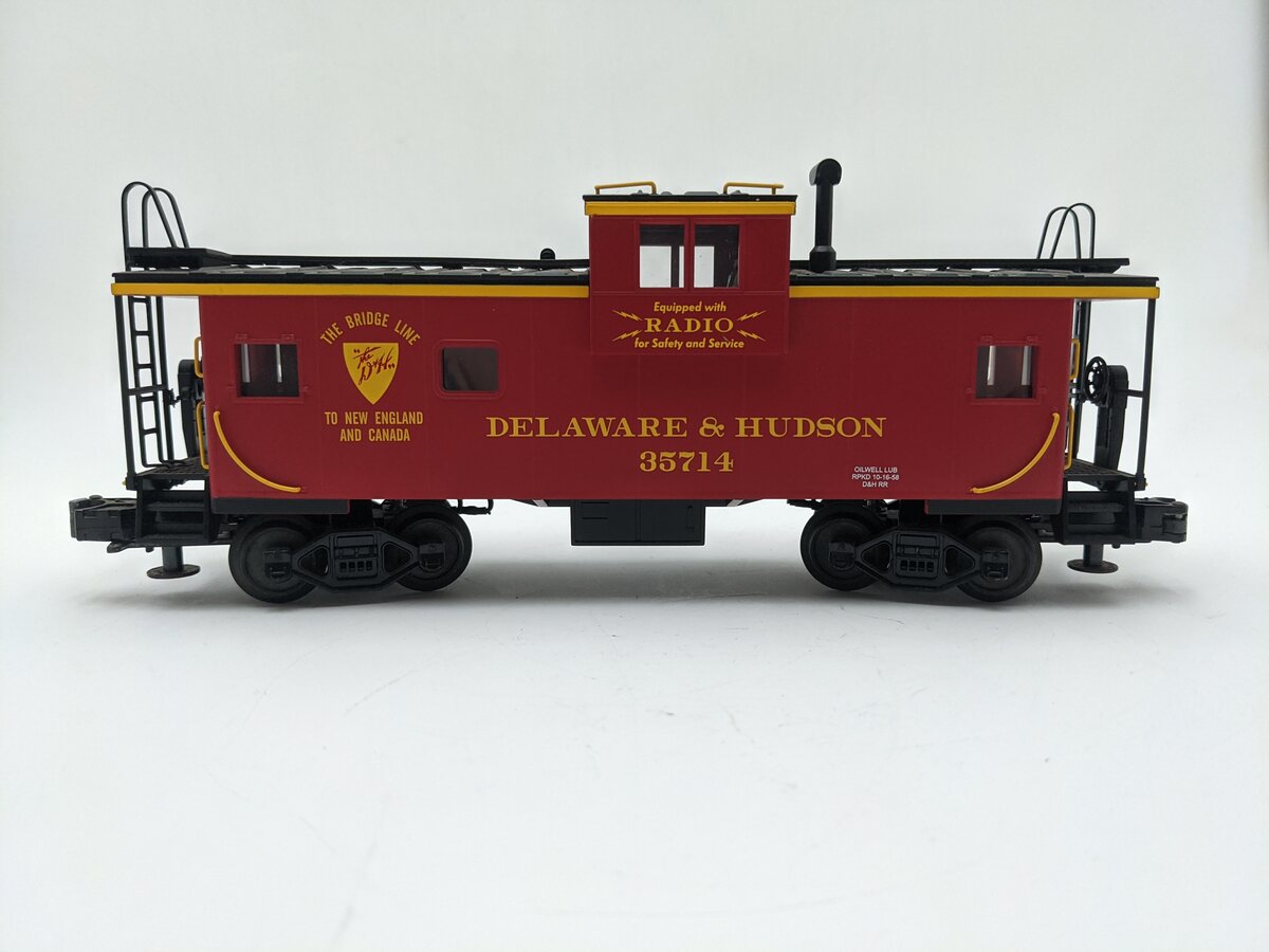 MTH 20-91029 O Gauge Delaware & Hudson Extended Vision Caboose #35714 EX