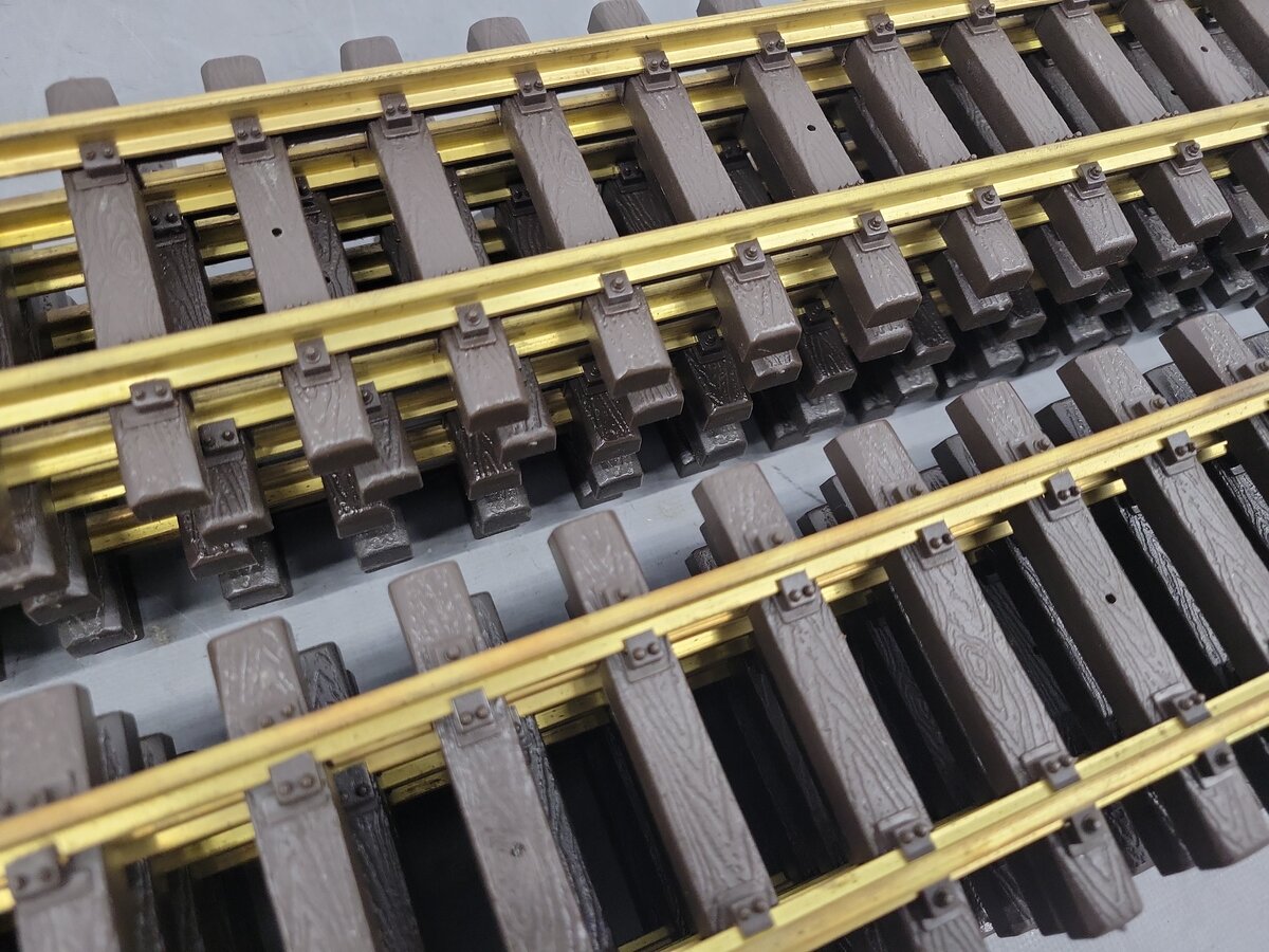 Aristo-Craft 11070 Euro Brass 3' Straight Track Sections (10) EX/Box