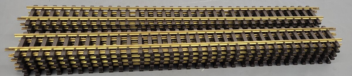Aristo-Craft 11070 Euro Brass 3' Straight Track Sections (10) EX/Box