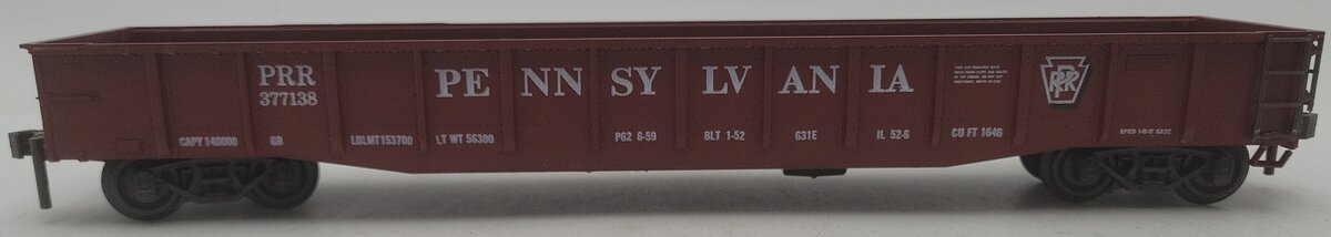 Atlas 6213 O Scale Pennsylvania 50' Gondola #377138 (2-Rail) EX/Box