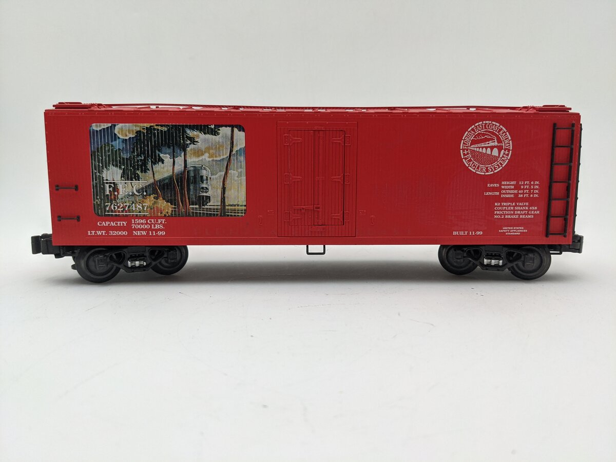 K-Line K762-7487 O Gauge Florida East Coast Historic Wood Sided Reefer #7627487 EX