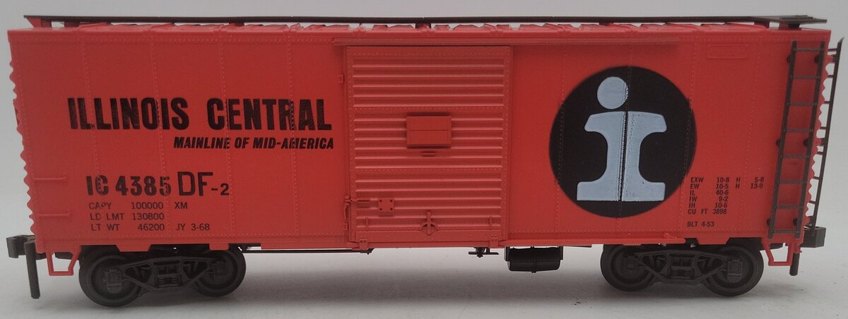 Atlas 6202 O Scale Illinois Central Boxcar #4385 (2 Rail) EX/Box