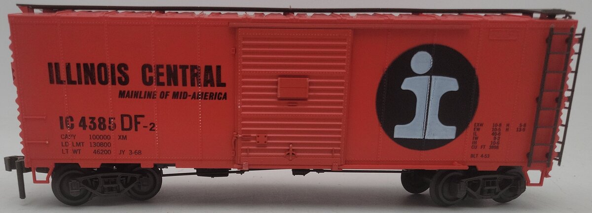 Atlas 6202 O Scale Illinois Central Boxcar #4385 (2 Rail) EX/Box