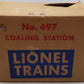 Lionel 497 Vintage O Operating Coaling Station VG/Box