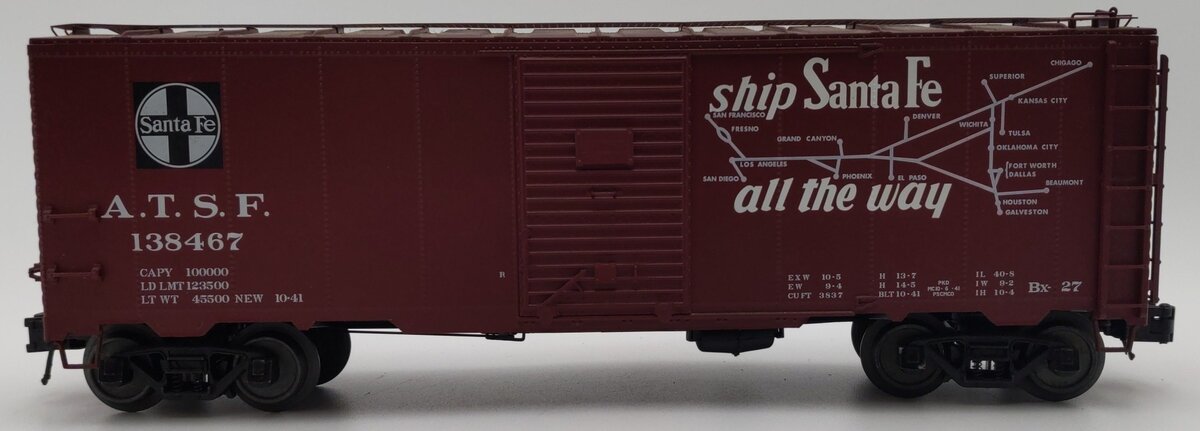Atlas 3001837-2 O Gauge Santa Fe 1937 AAR Single Door "The Scout" Boxcar #138467 EX