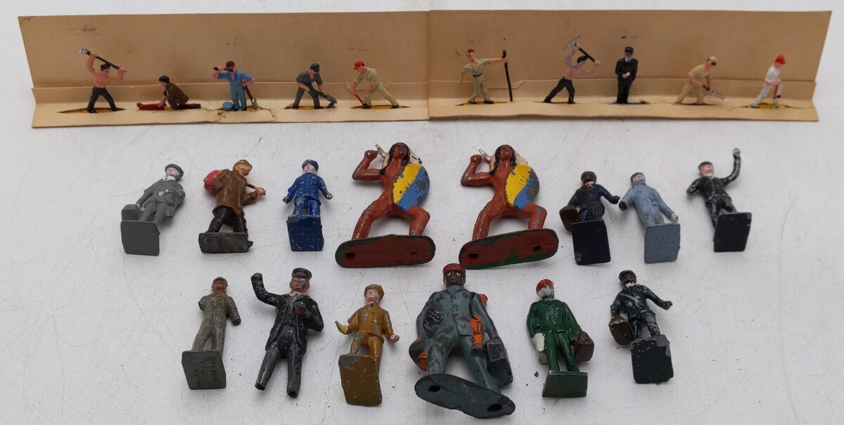Lincoln Logs & Alabri Assorted Lead Toy Figures [24]