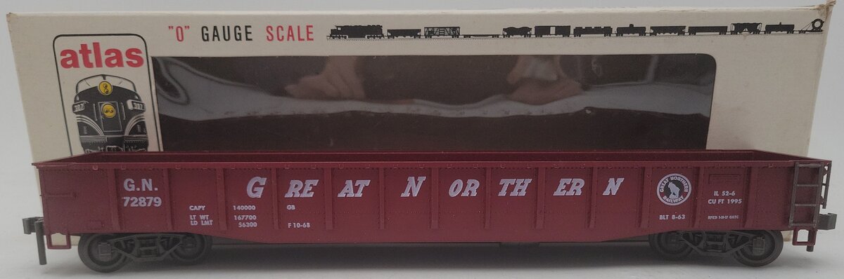 Atlas 6211 O Scale Great Northern 50' Gondola # 72879 - 2 Rail EX/Box