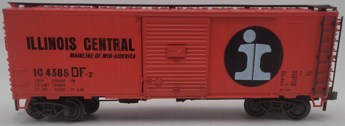 Atlas 6202 O Scale Illinois Central Boxcar #4385 (2 Rail) EX/Box