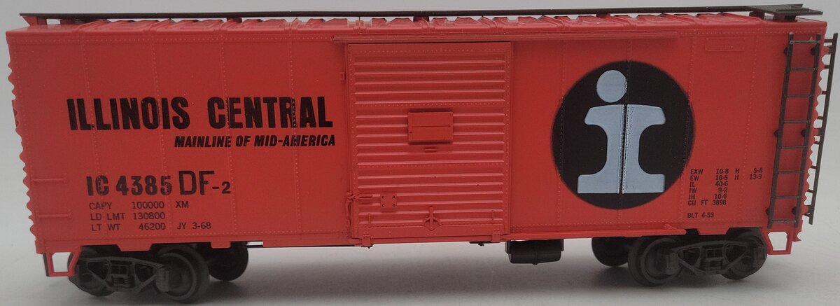 Atlas 6202 O Scale Illinois Central Boxcar #4385 (2 Rail) EX/Box