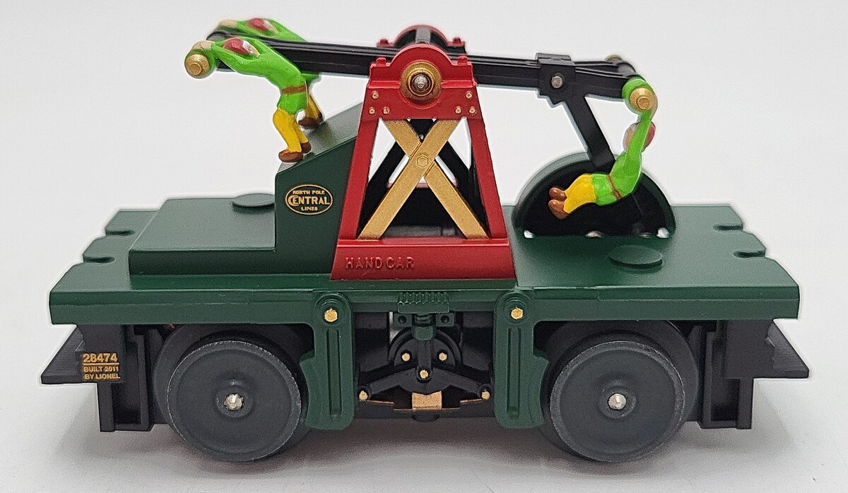 Lionel 6-28474 O North Pole Central Elf Handcar LN/Box