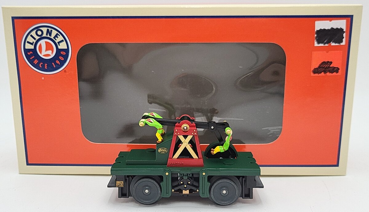 Lionel 6-28474 O North Pole Central Elf Handcar LN/Box