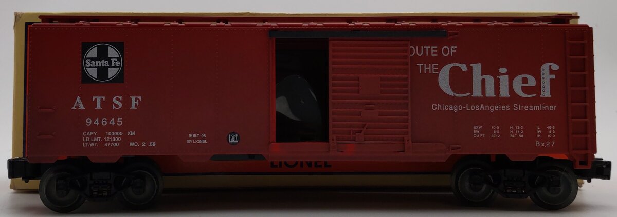 Lionel 6-17244 O Gauge AT&SF Route of the Chief Boxcar #94645 LN/Box