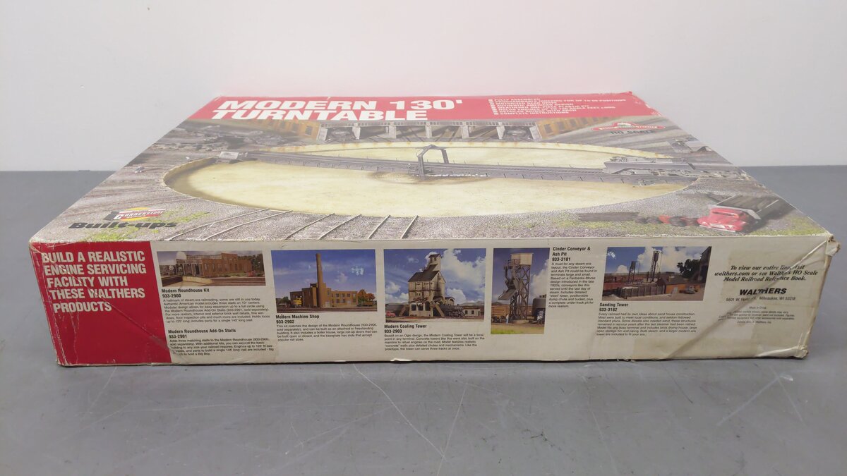 Walthers 933-2829 HO Scale Modern 130' Turntable Cornerstone Built-Up Series EX/Box