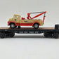 Menards 279-8320 O Gauge Union Pacific Flat Car w/ Wrecker Load #7538 EX