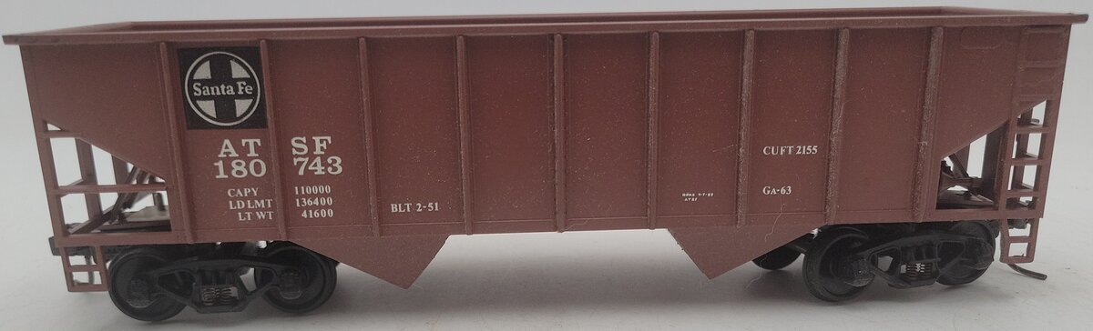 Weaver 956 O Gauge Santa Fe Hopper Car #180743 (2-Rail) EX/Box