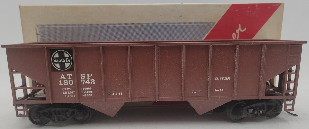 Weaver 956 O Gauge Santa Fe Hopper Car #180743 (2-Rail) EX/Box