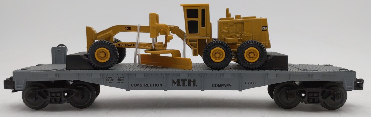 MTH 30-7620 O Gauge MTH Flatcar w/Ertl Road Grader EX