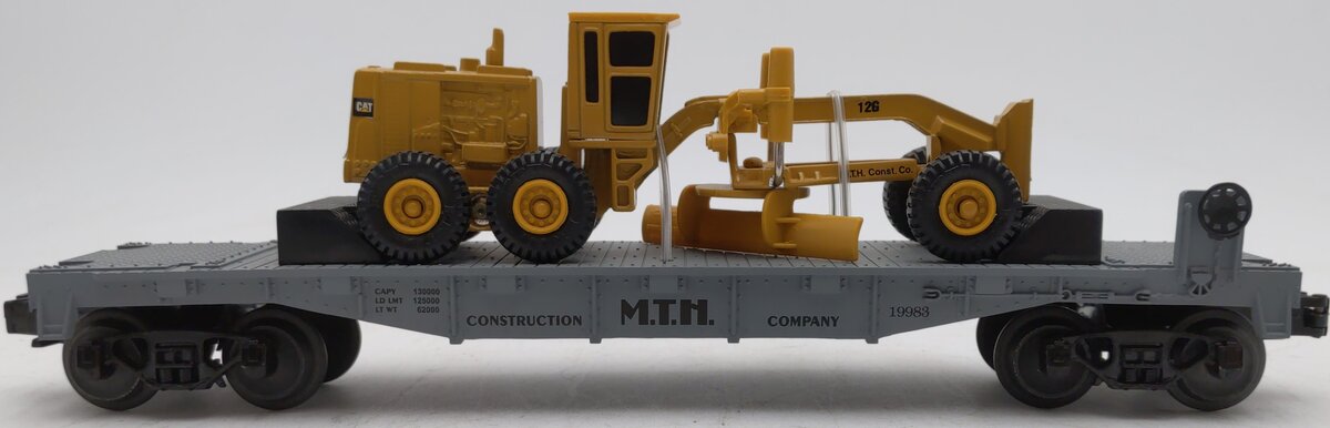 MTH 30-7620 O Gauge MTH Flatcar w/Ertl Road Grader EX