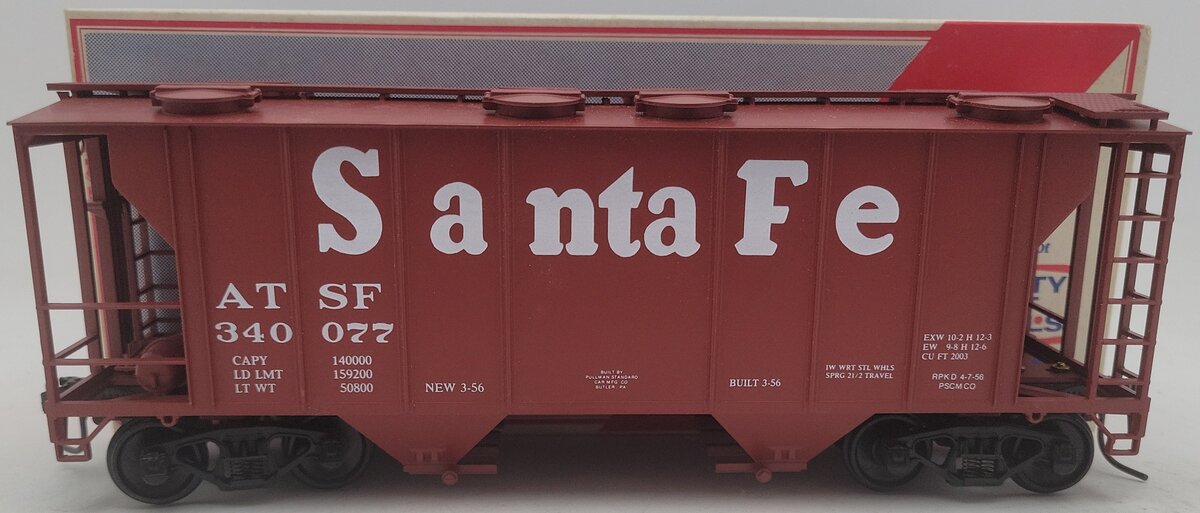 Weaver 1615 O Gauge Atchison Topeka Santa Fe Hopper Car #340077 (2-Rail) EX/Box