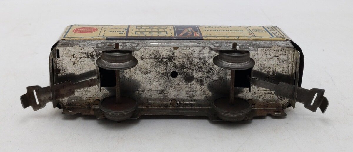 Marx 555 Vintage O C&S Tinplate Reefer w/ Man In Door VG
