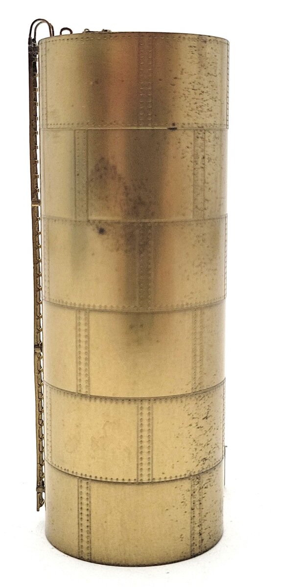Pecos River Brass  N Scale BRASS Vertical Water Tank w/ Peacked Roof VG/Box