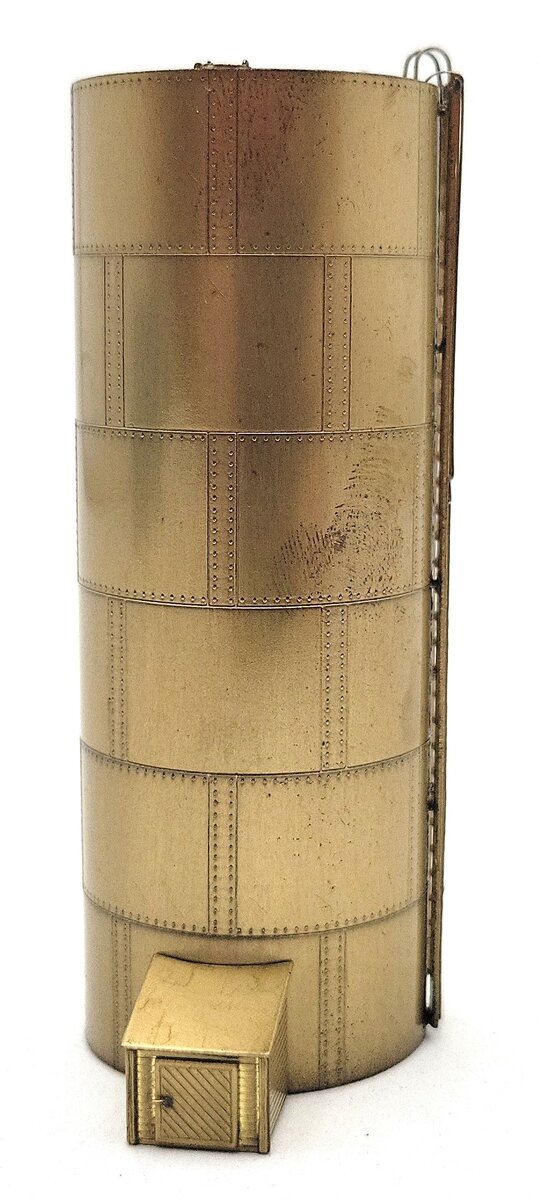 Pecos River Brass  N Scale BRASS Vertical Water Tank w/ Peacked Roof VG/Box