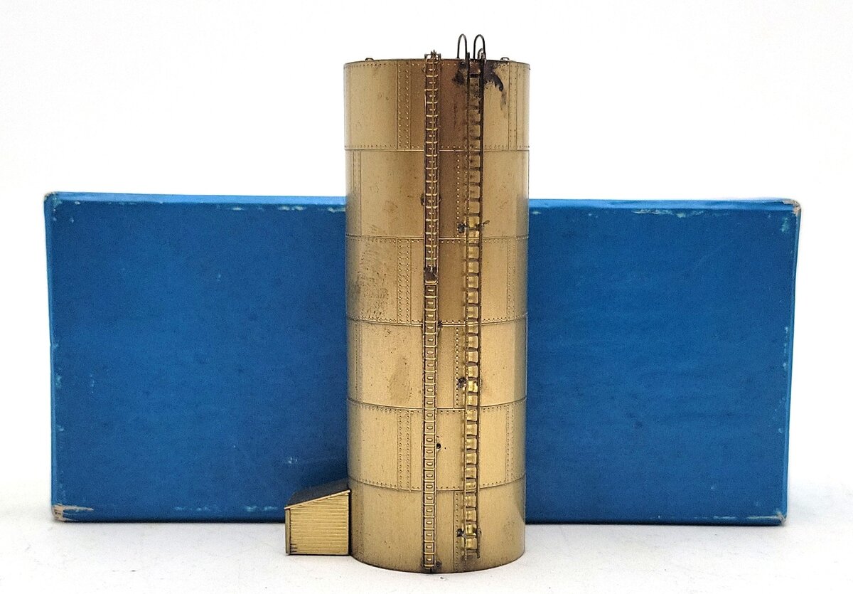 Pecos River Brass  N Scale BRASS Vertical Water Tank w/ Peacked Roof VG/Box