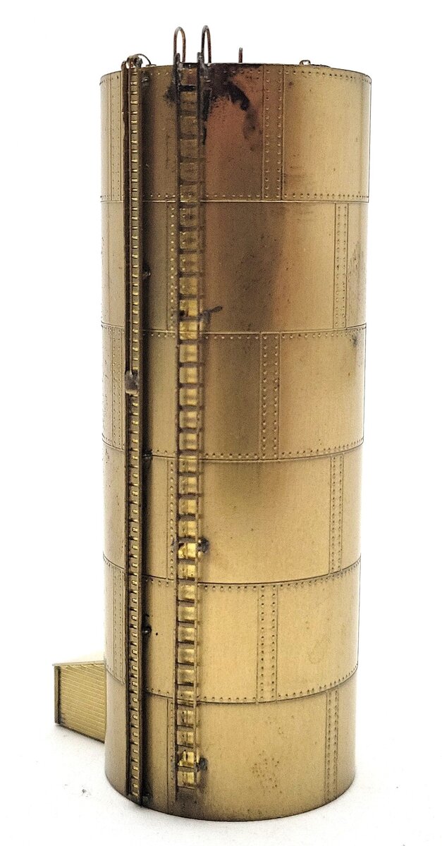 Pecos River Brass  N Scale BRASS Vertical Water Tank w/ Peacked Roof VG/Box