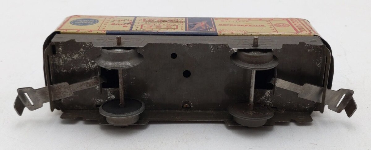 Marx 555 Vintage O C&S Tinplate Reefer w/ Red Roof VG